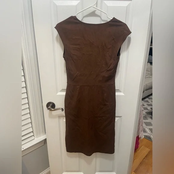 BCBGmaxazria dress sleeveless brown dress zip up in the side small - Picture 10 of 14